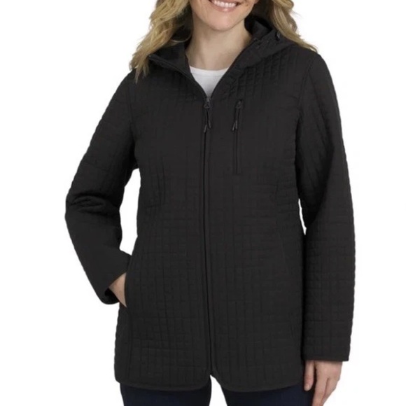 Lands' End Women's Quilted Puffer Jacket - Gray medium NWT - Picture 2 of 15